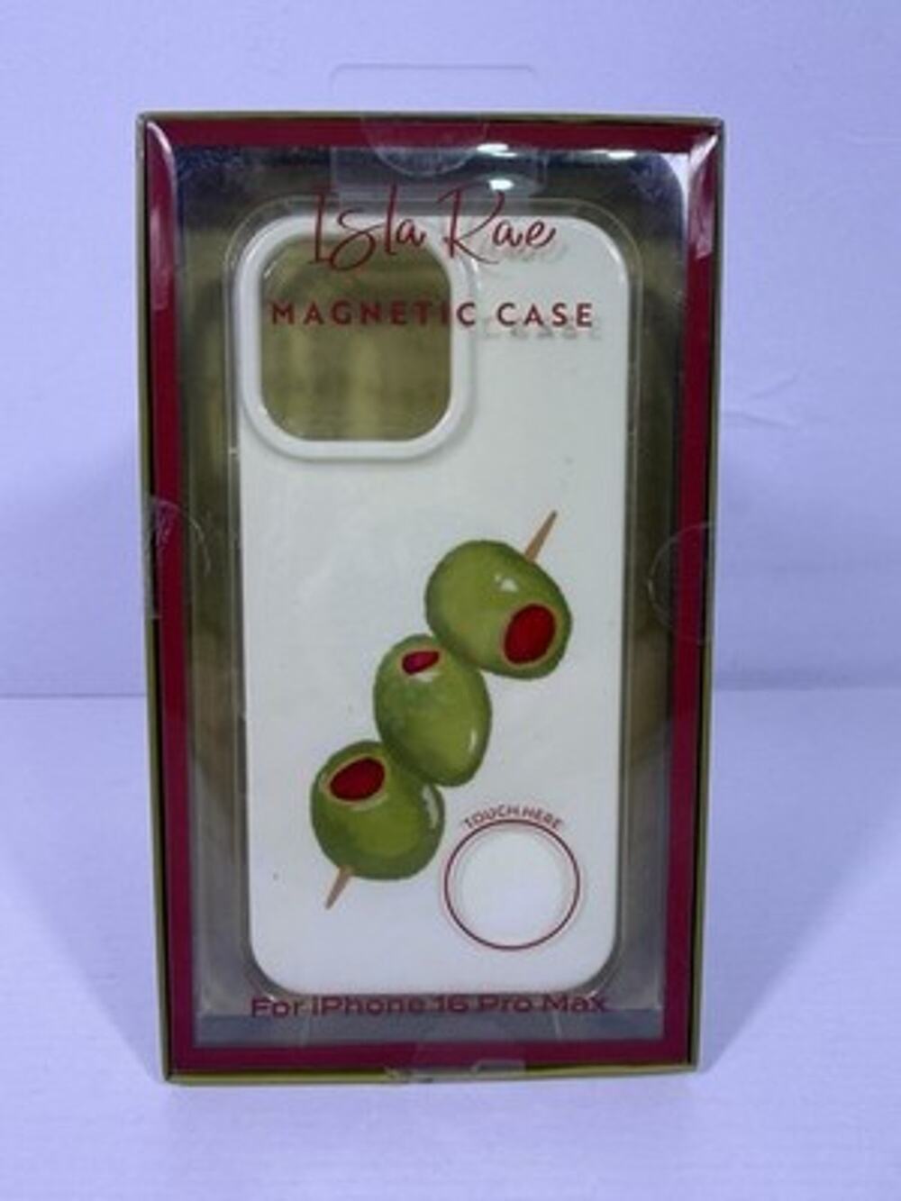 NEW! Isla Rae Olive Martini Magnetic MagSafe Case iPhone 16 Pro Max